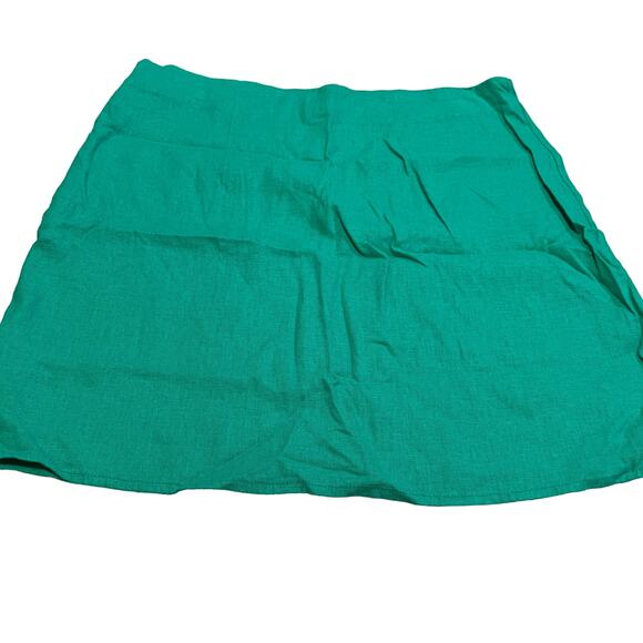 A New Day Women's Green Linen Side Zip Mini Skirt - Size Small - NWT - Picture 3 of 7